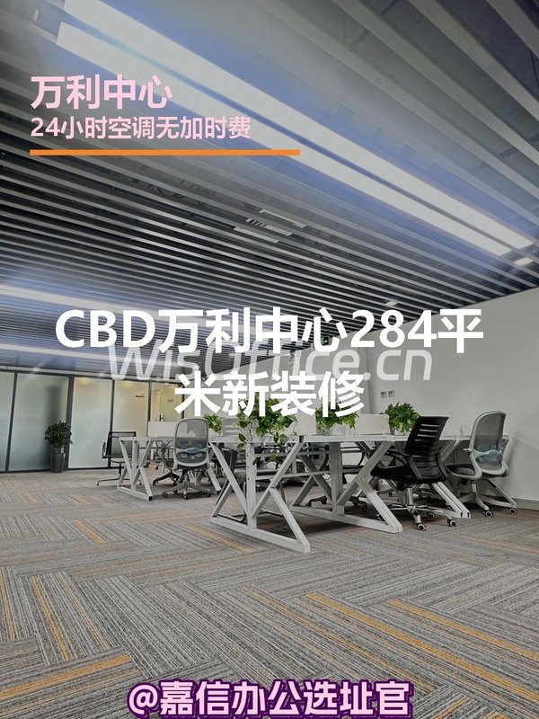 CBD现房万利中心284平米新装修 - 首图