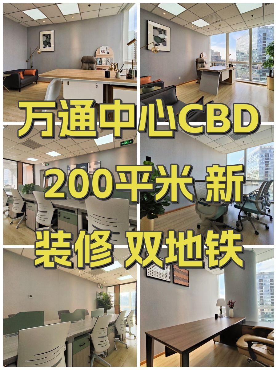 万通中心CBD 200平米 新装修 双地铁