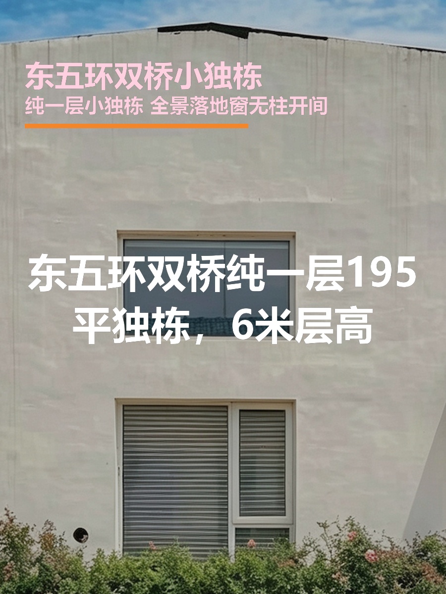 东五环双桥195平独栋6米层高全景落地窗