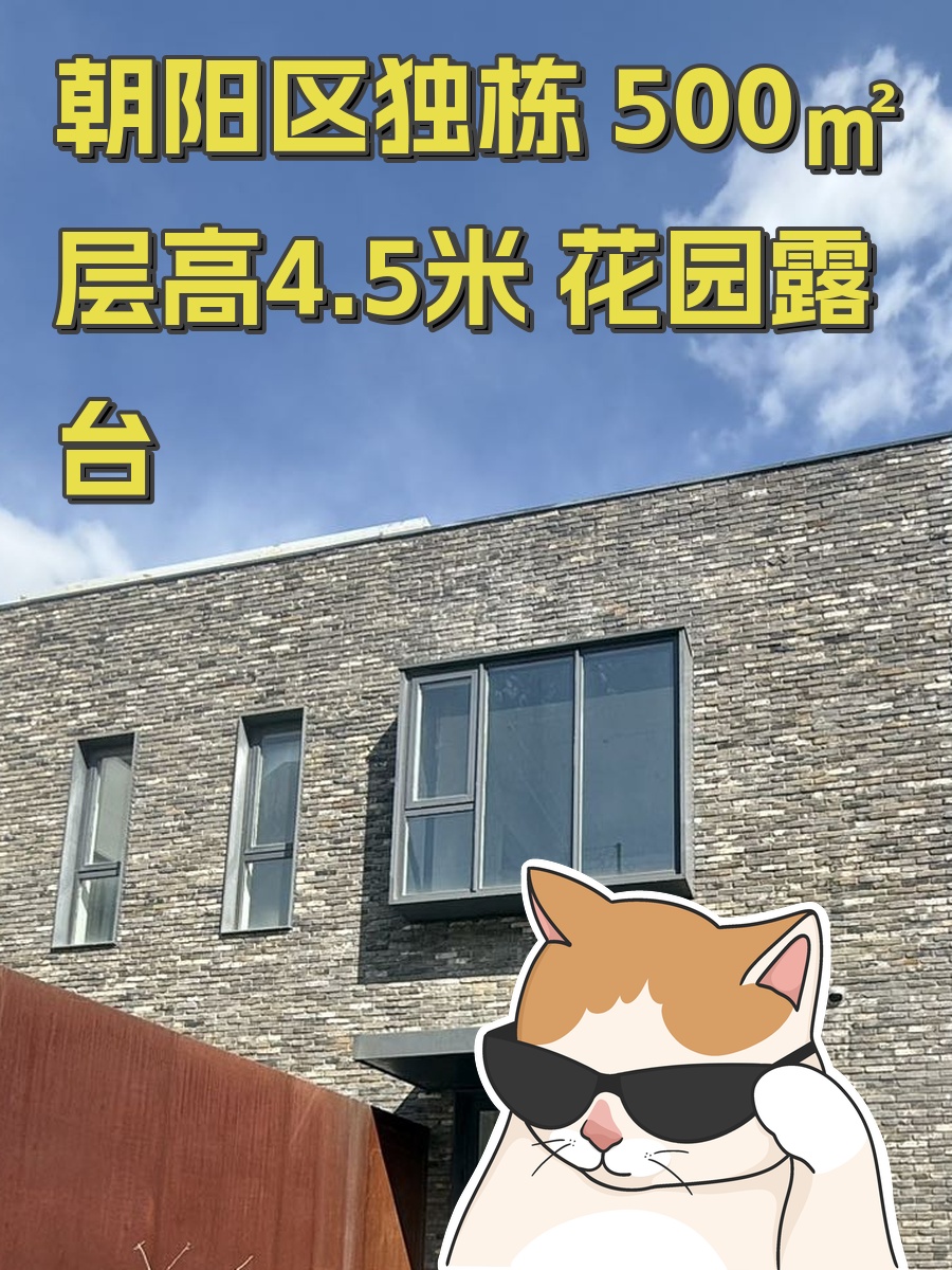 朝阳区独栋 500㎡ 层高4.5米 花园露台