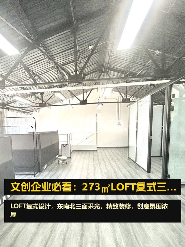 文创企业必看：273㎡LOFT复式三面采光 - 首图