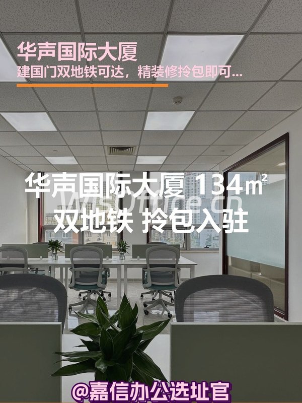 华声国际大厦 134㎡ 双地铁 拎包入驻 - 首图
