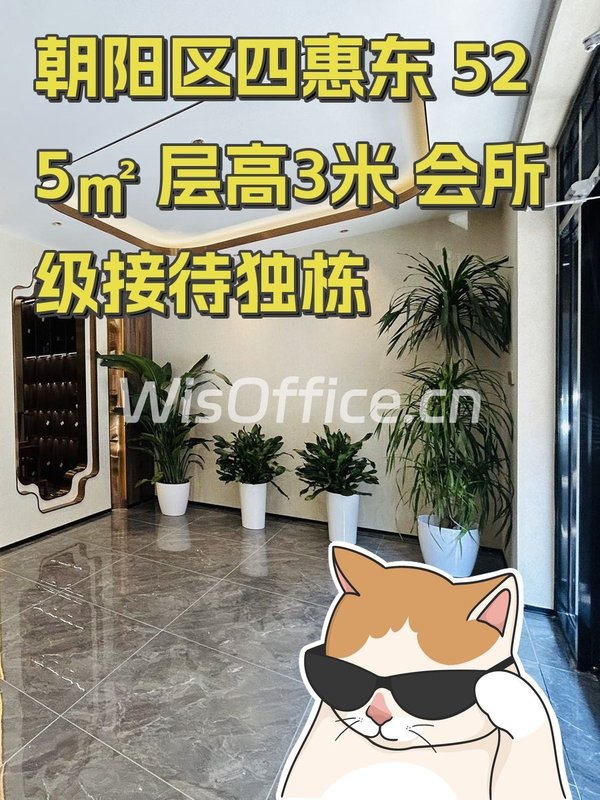 朝阳区四惠东 525㎡ 层高3米 会所级接待独栋 - 首图