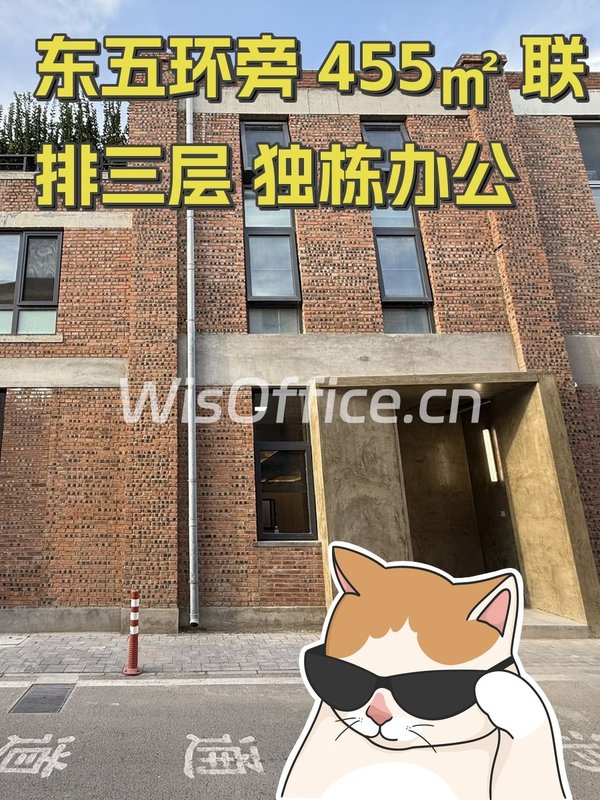 东五环旁 455㎡ 联排三层 独栋办公 - 首图