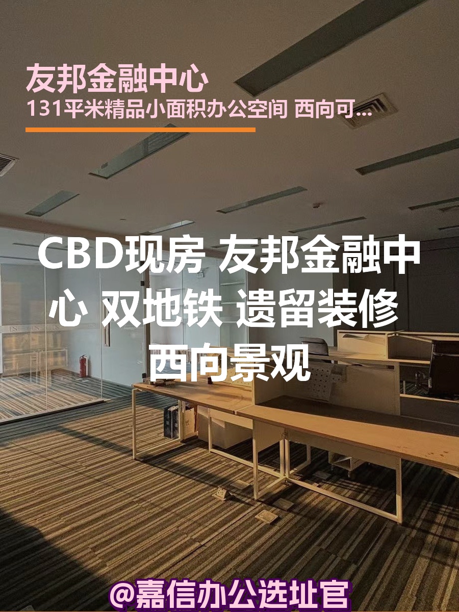 CBD现房 友邦金融中心 双地铁 遗留装修 西向景观