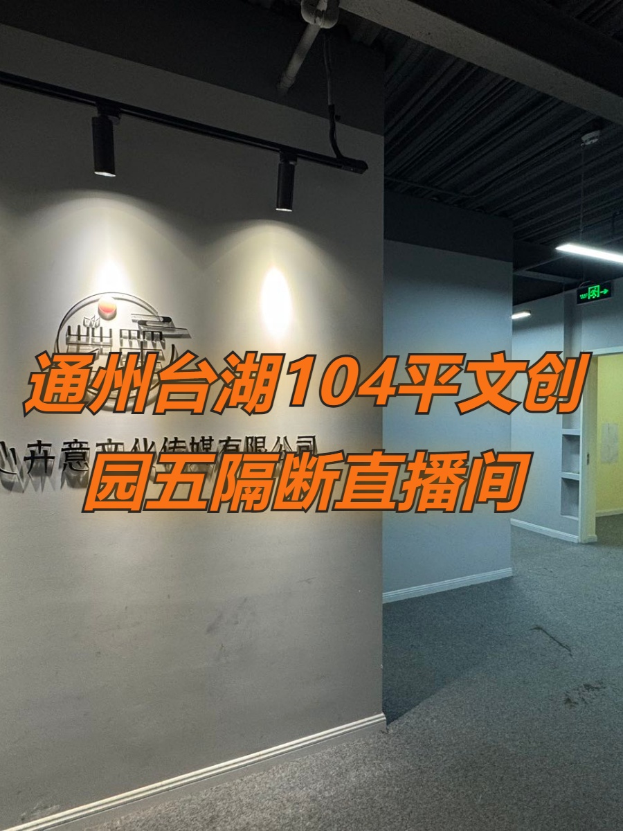 通州台湖104平文创园五隔断直播间