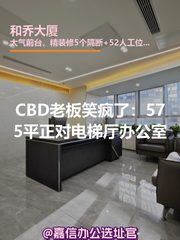 CBD老板笑疯了：575平电梯口办公室 - 缩略图 1