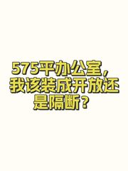 575平办公室，我该装成开放还是隔断？ - 缩略图 1