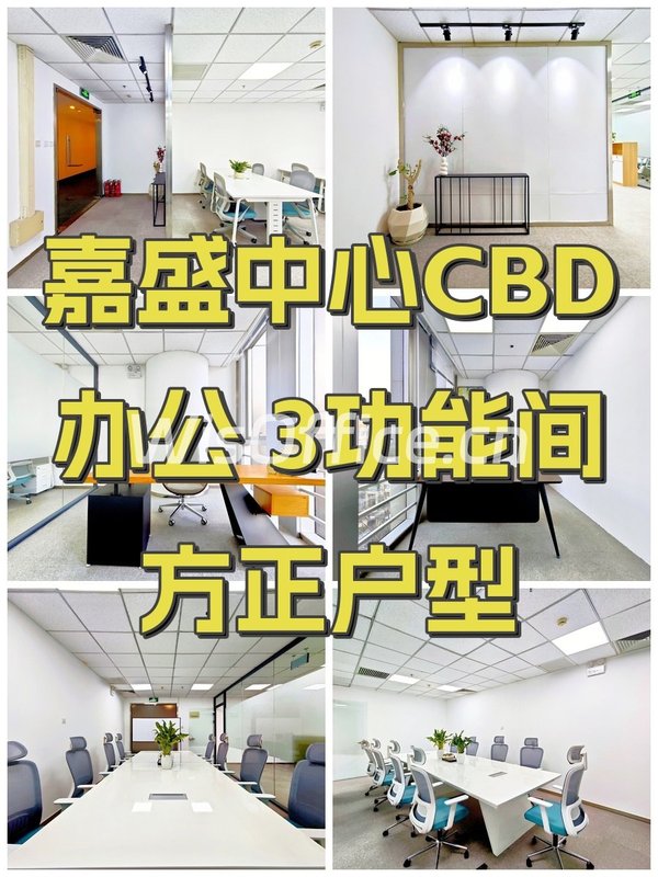 嘉盛中心CBD办公 3功能间方正户型 - 首图