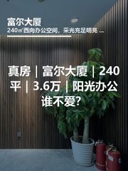 真房｜富尔大厦｜240平｜3.6万｜阳光办公谁不爱？ - 缩略图 1