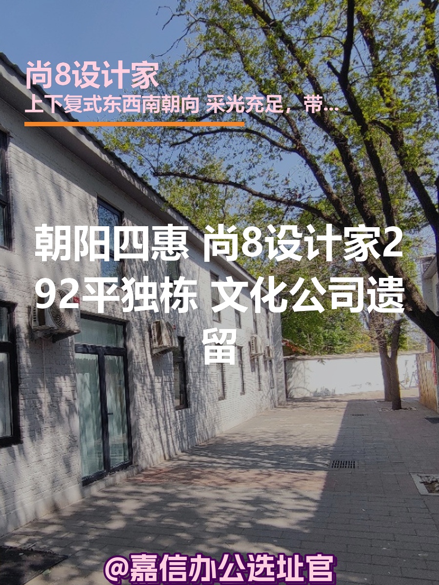 朝阳四惠 尚8设计家292平独栋 文化公司遗留