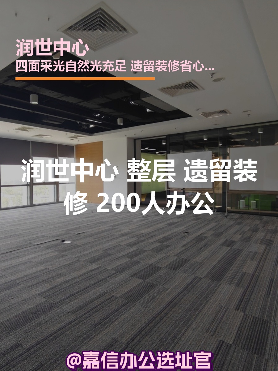 润世中心 独栋遗留装修 200人办公
