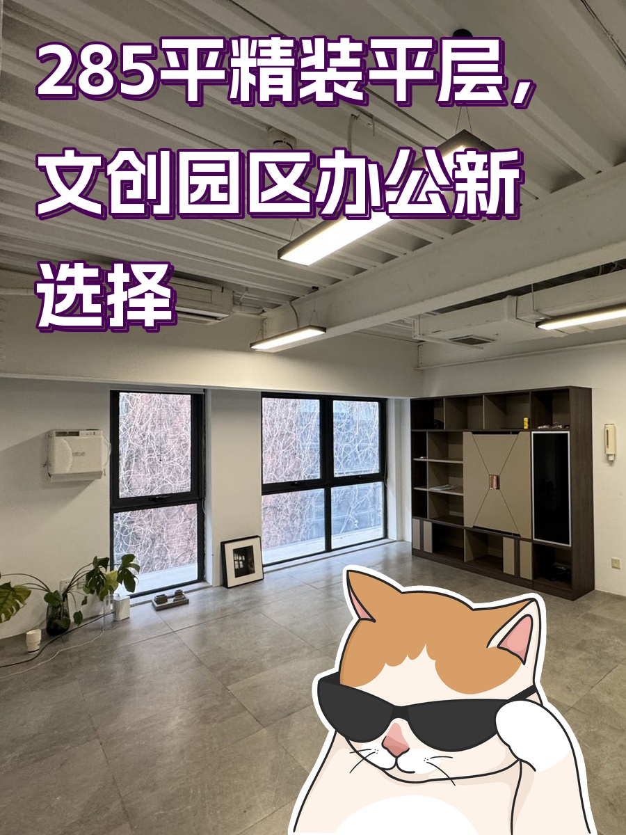 285平精装平层，文创园区办公新选择