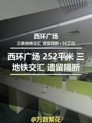 西环广场 252平米 三地铁交汇 遗留隔断 - 缩略图 1