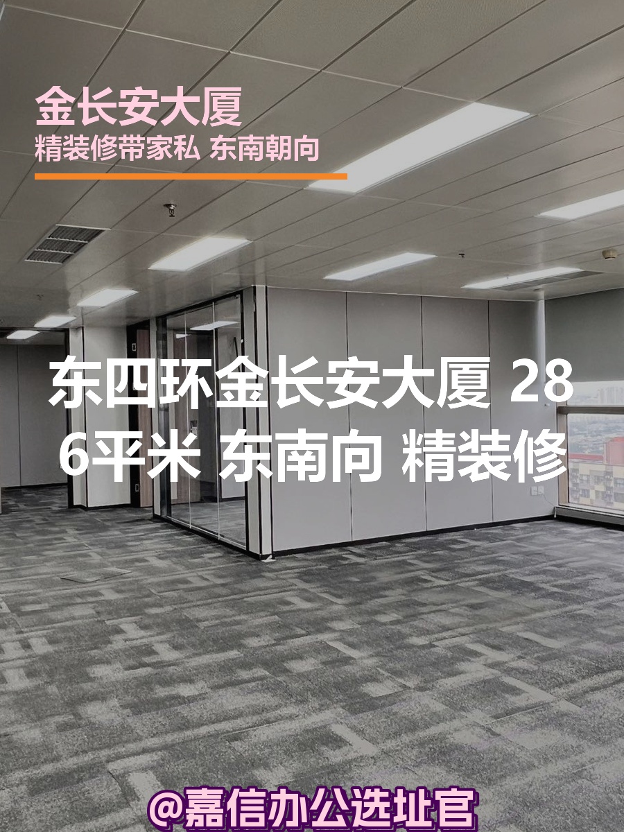 金长安大厦 286平米 东南向 精装修