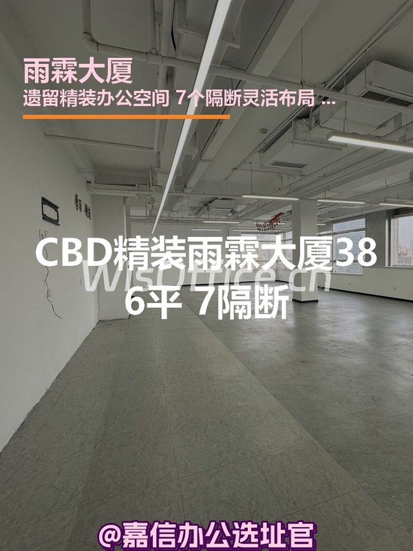 CBD精装雨霖大厦386平 7隔断 - 首图