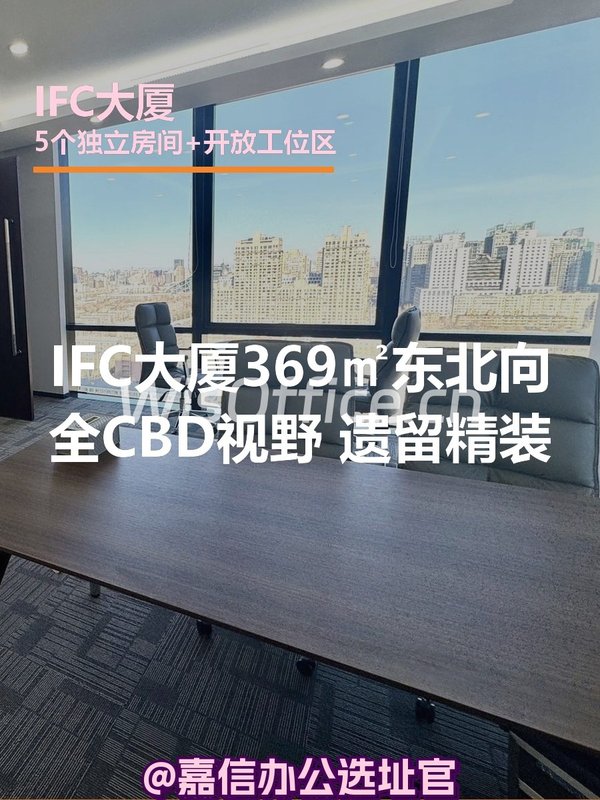 IFC大厦369㎡东北向 全CBD视野 遗留精装 - 首图