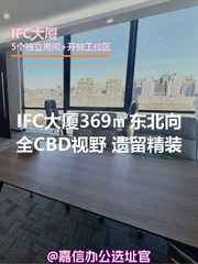 IFC大厦369㎡东北向 全CBD视野 遗留精装 - 缩略图 1