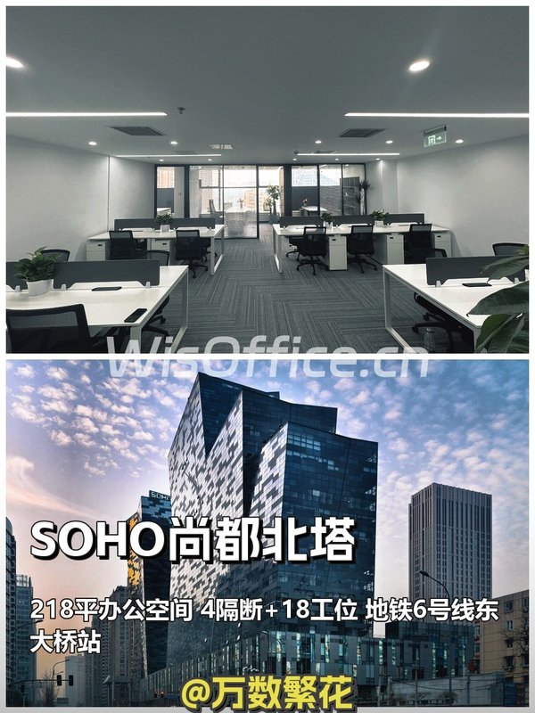CBD SOHO尚都北塔 218平 4隔断 6号线东大桥 - 首图