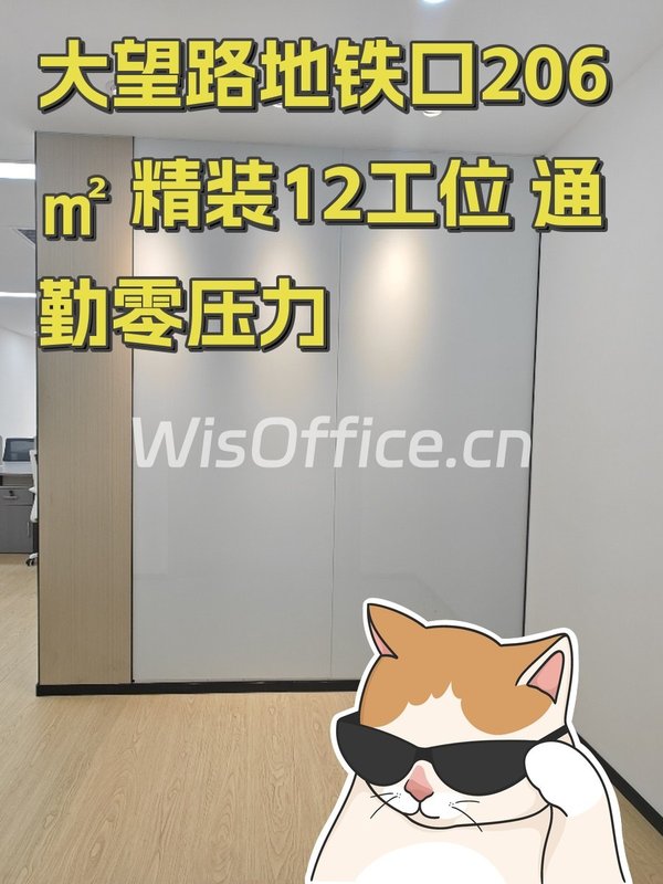 大望路地铁口206㎡ 精装12工位 通勤零压力 - 首图