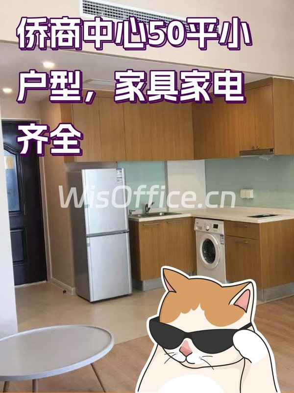 侨商中心小户型，家具家电齐全 - 首图