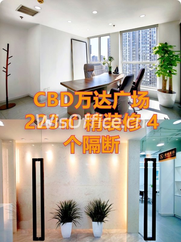 CBD万达广场 223㎡ 精装修 4个隔断 - 首图