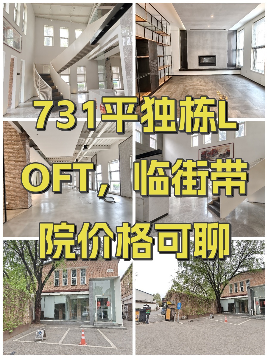 731平独栋LOFT，临街带院价格可聊