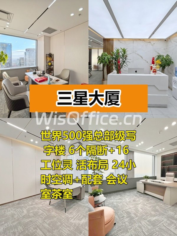 三星大厦448平精装东向，配套齐全 - 首图