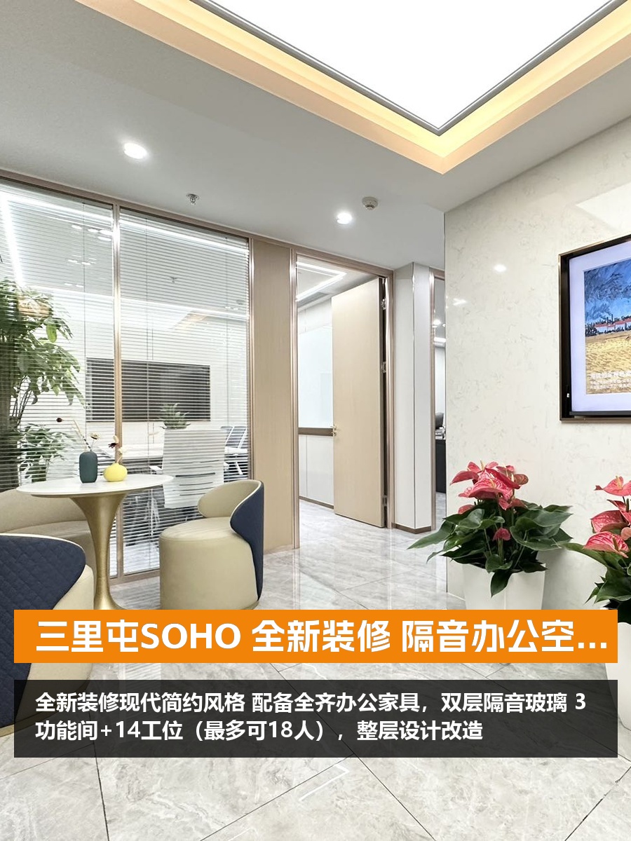 三里屯SOHO 全新装修 隔音办公空间