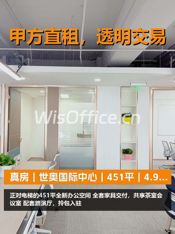 真房｜世奥国际中心｜451平｜4.98元｜正对电梯值不值？ - 首图