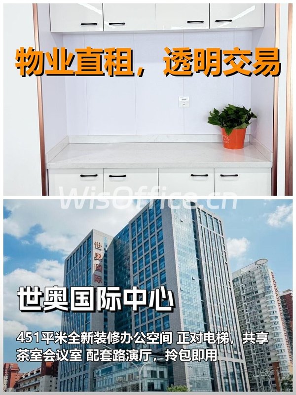 真房｜世奥国际中心 |451平｜4.98元｜正对电梯爽不爽？ - 首图