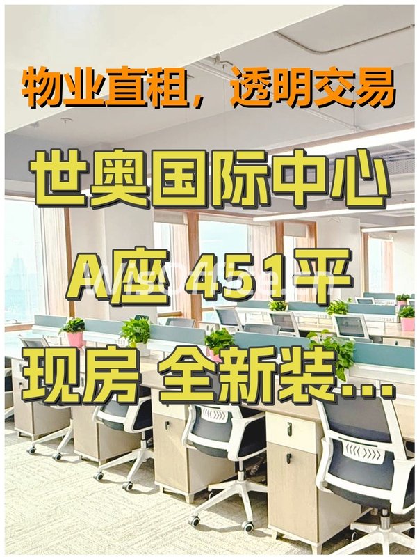 世奥国际中心 A座 451平 现房 全新装修 家具齐全 - 首图