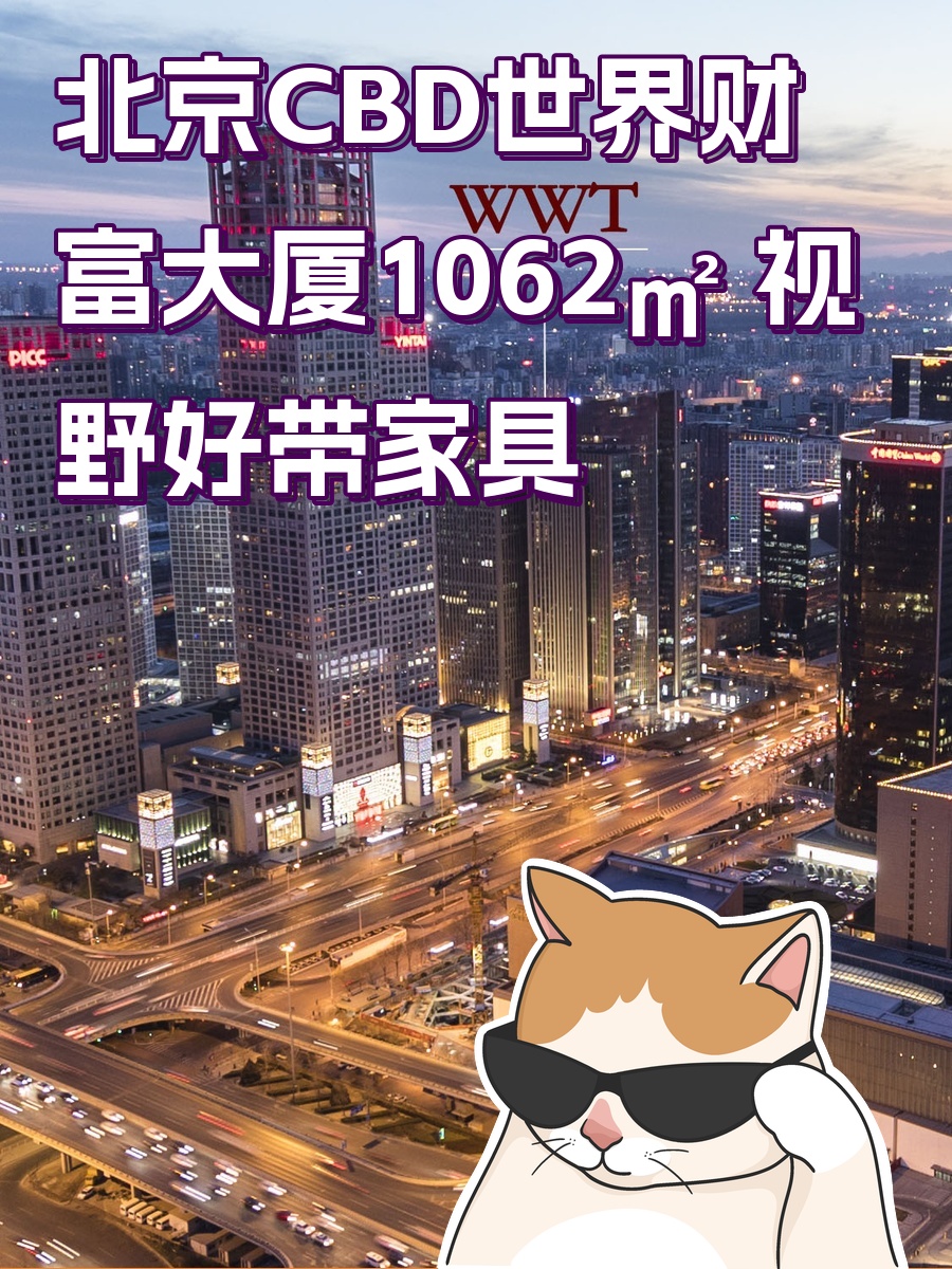 北京CBD世界财富大厦1062㎡ 视野好带家具