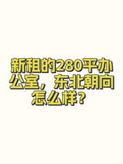 新租的280平办公室，东北朝向怎么样？ - 缩略图 1
