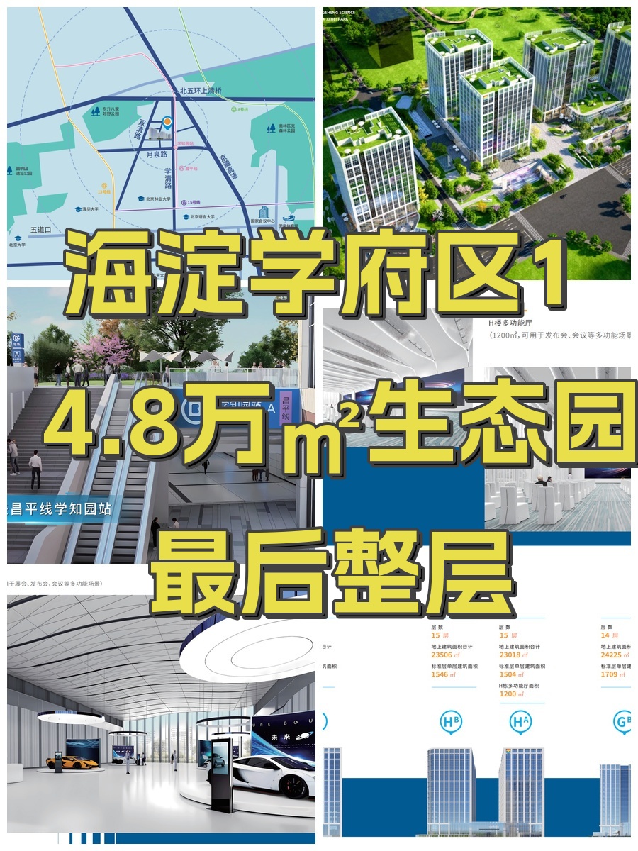 海淀学府区14.8万㎡生态园 最后整层