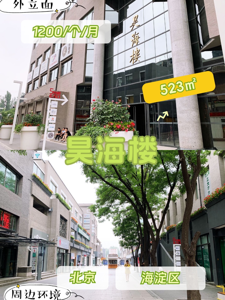 真房｜昊海楼 |606室｜1200元｜科技企业注册地