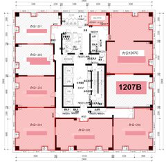 真房｜中国铁建广场B座 |110平｜3.3元｜森林旁的办公 - 缩略图 6