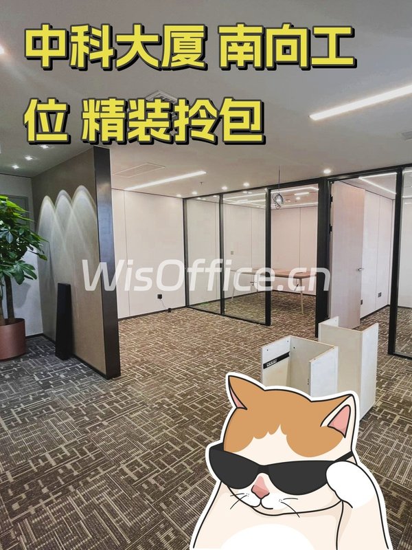 中科大厦 南向工位 精装拎包 - 首图