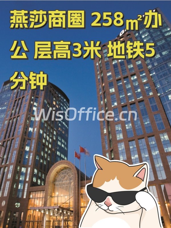 燕莎商圈 258㎡办公 层高3米 地铁5分钟 - 首图