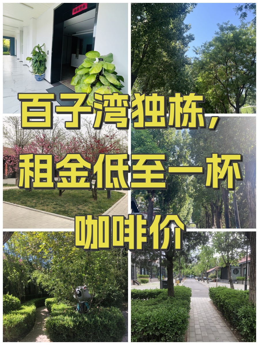 百子湾独栋，租金低至一杯咖啡价