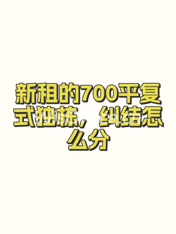 新租的700平复式独栋，纠结怎么分 - 首图
