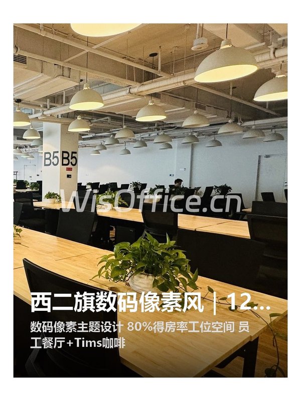 西二旗数码像素风｜1295平西南向办公 - 首图