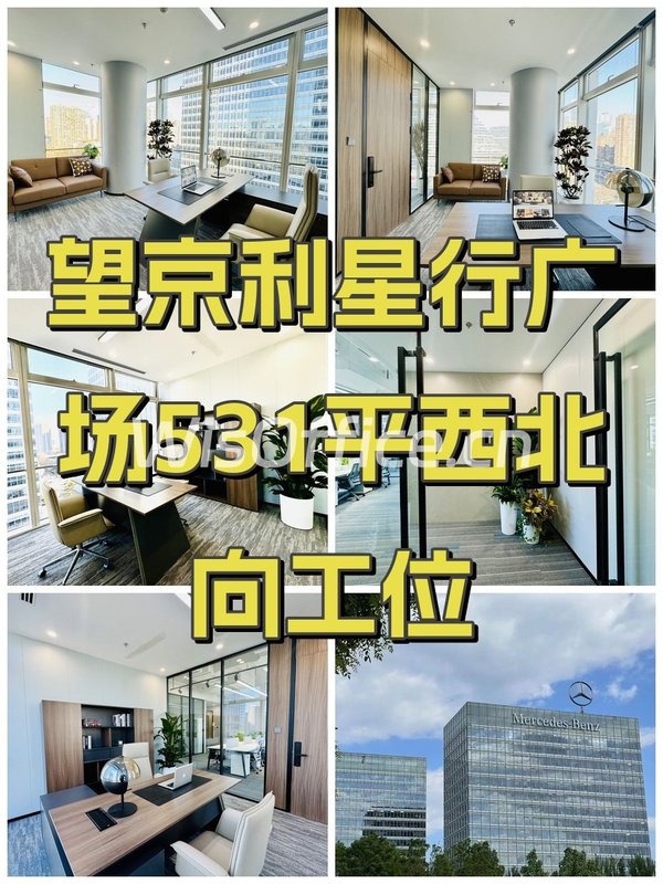 望京利星行广场531平西北向工位 - 首图