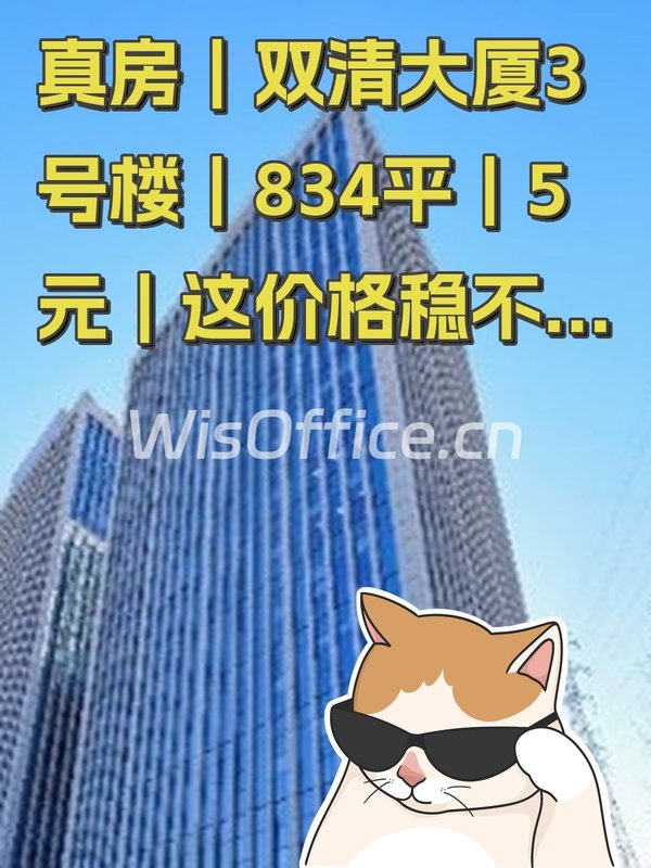 真房｜双清大厦3号楼｜834平｜5元｜这价格稳不稳？ - 首图