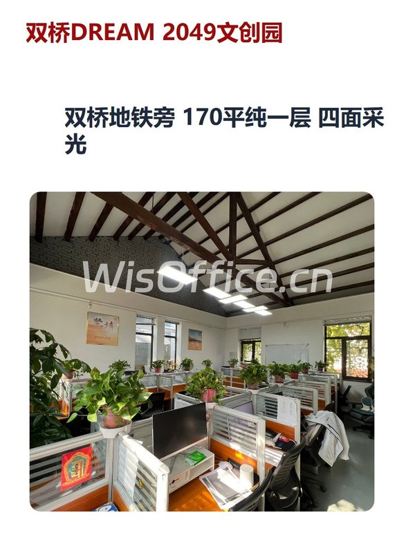 双桥地铁旁 170平纯一层 四面采光 - 首图