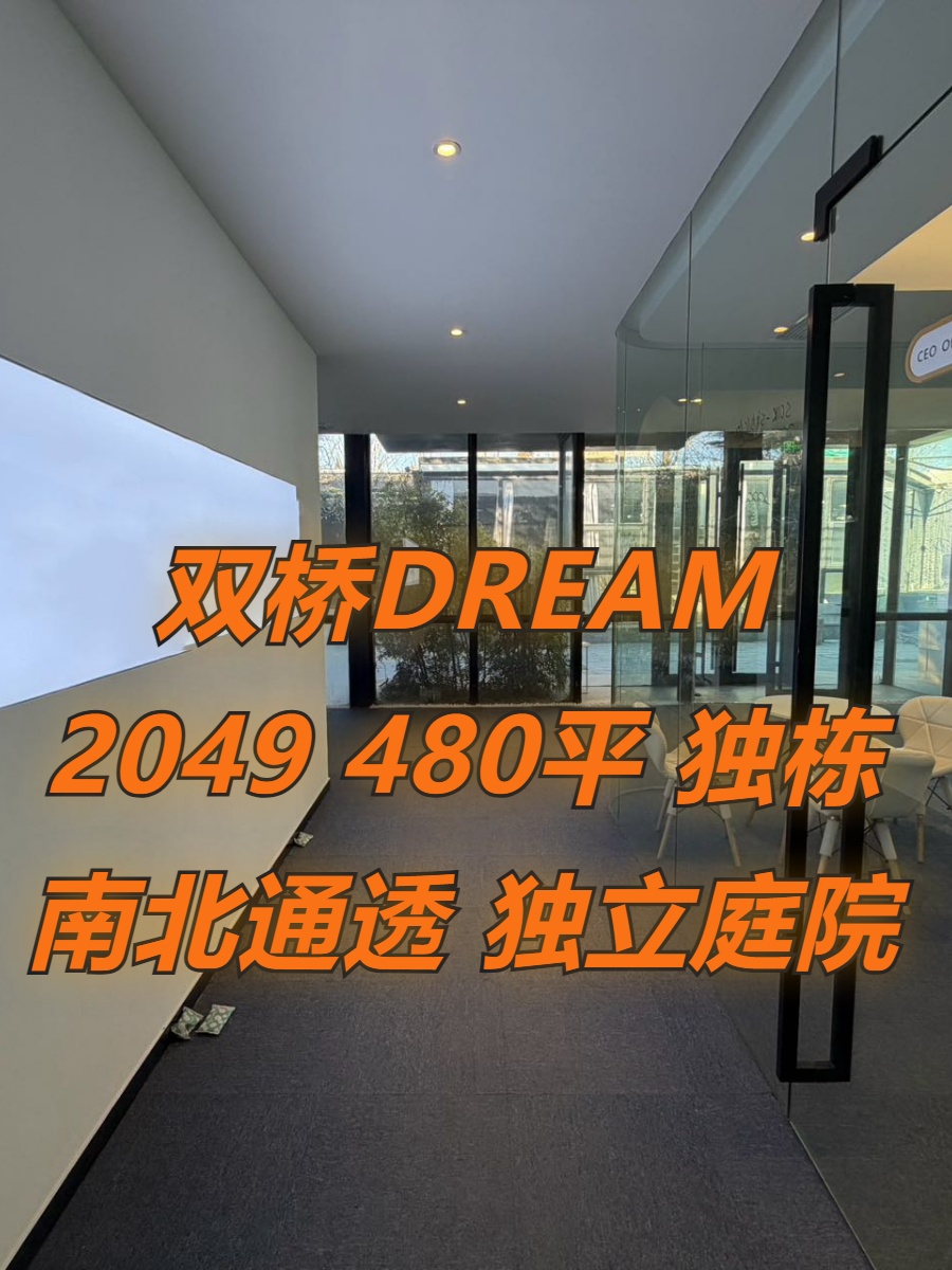 双桥DREAM 2049 480平 独栋南北通透 独立庭院