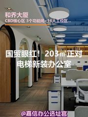 国贸眼红！203㎡正对电梯新装办公室 - 缩略图 1