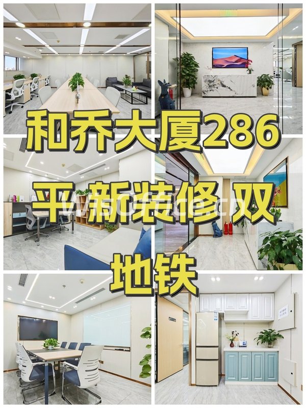 和乔大厦286平 新装修 双地铁 - 首图