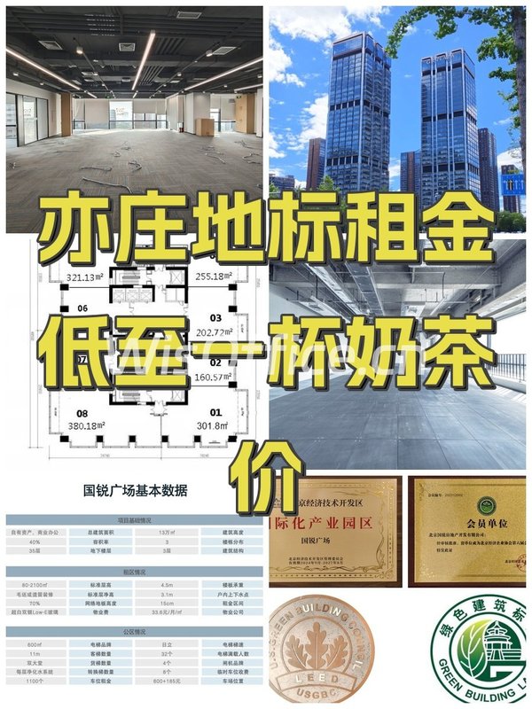 亦庄地标租金低至一杯奶茶价 - 首图