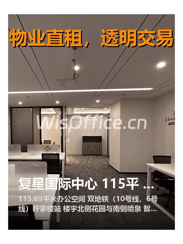 复星国际中心 115平 北向 双地铁 花园喷泉 - 首图